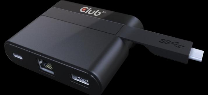 Actual product image Club 3D SenseVision USB Type-C Mini Dock (USB-C, 3 Ports)