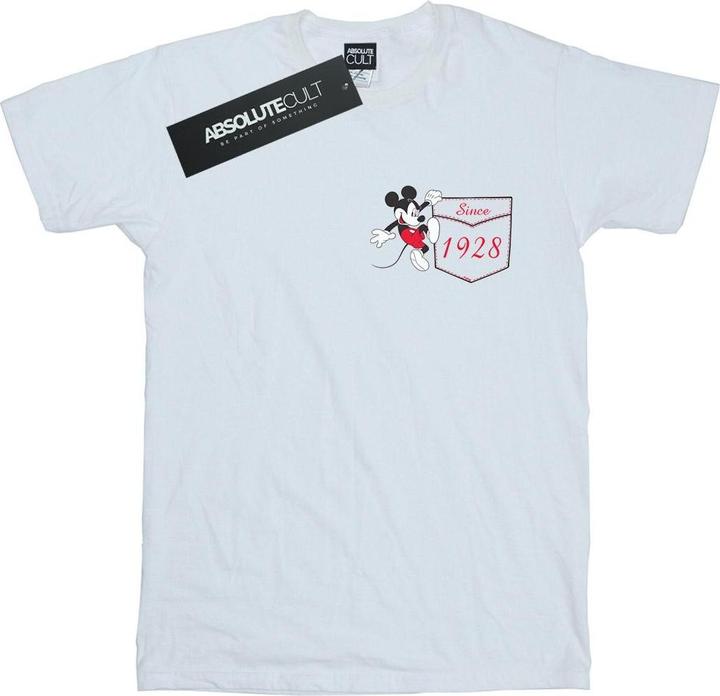 Disney Mickey Mouse Faux Pocket Since 1928 TShirt (S)