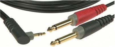 Klotz AY5A0100 Y-adapter cable 6.3 jack - 3.5mm angle jack 1m (1 m)