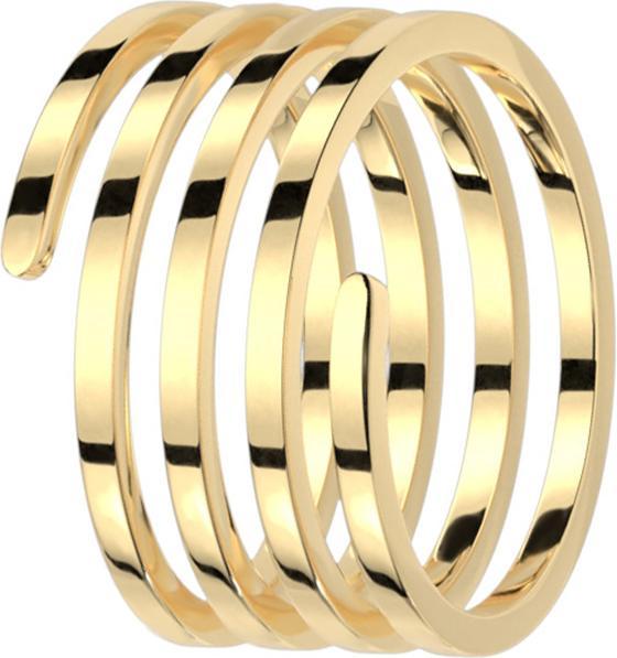 Star Piercing Ring vergoldet Spirale (52, 925 Silber)