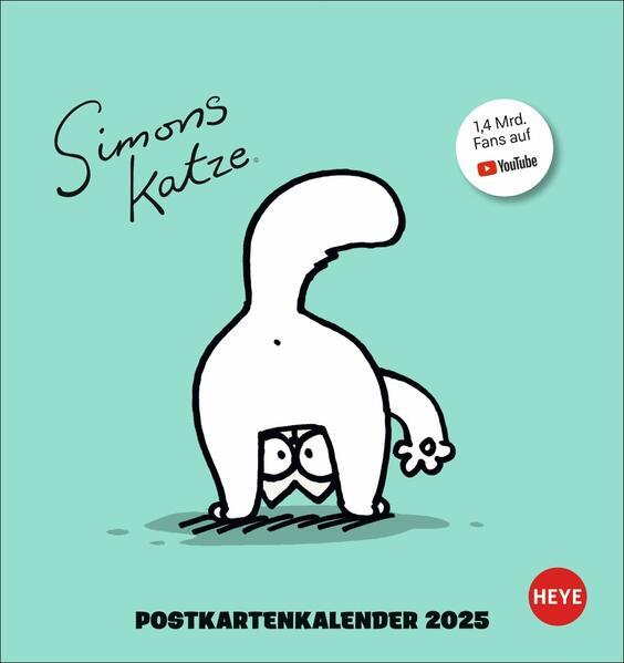 Actual product image Simon's cat postcard calendar 2025 (German)