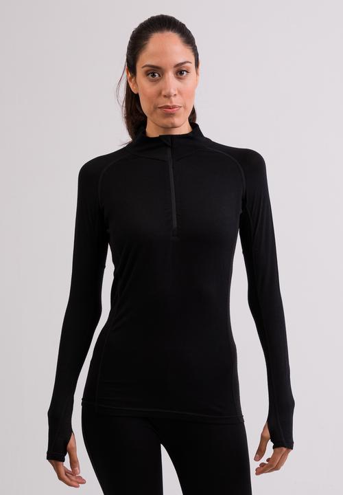 Produktbild Cash-Mere High Performance Kaschmir Sportwäsche Langarm-Shirt mit Stehkragen und Half-Zip (L)