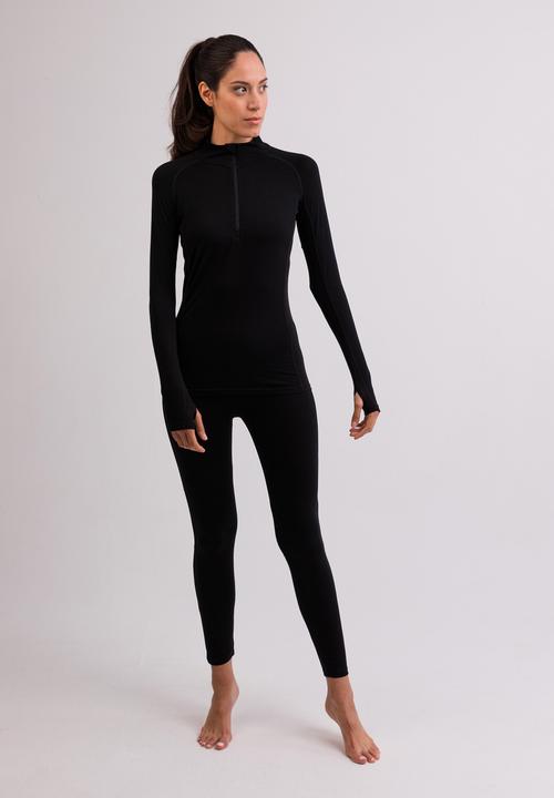 Produktbild Cash-Mere High Performance Kaschmir Sportwäsche Langarm-Shirt mit Stehkragen und Half-Zip (L)