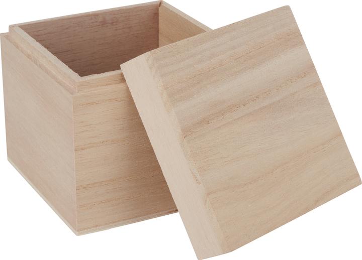 Image du produit VBS Boîte en bois "Cube", bois brut, environ 8 x 8 x 8 cm (8 x 8 x 8 cm)