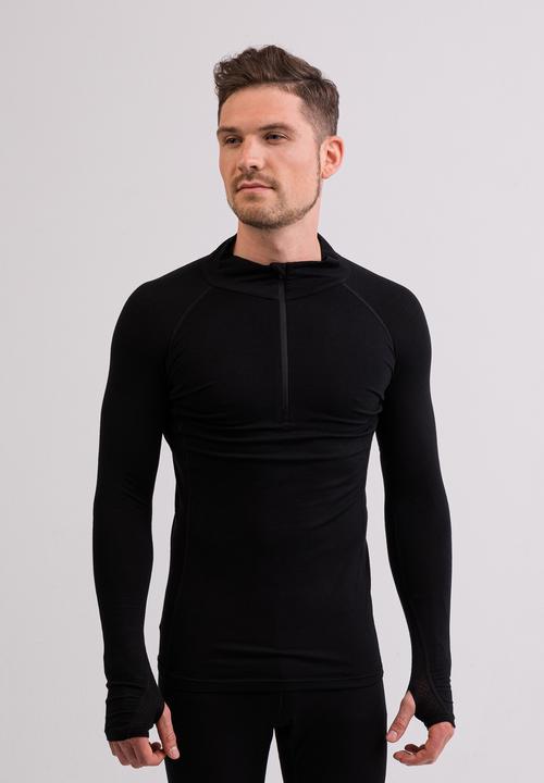 Image du produit Cash-Mere High Performance Kaschmir Sportwäsche Langarm-Shirt mit Stehkragen und Half-Zip (XXL)