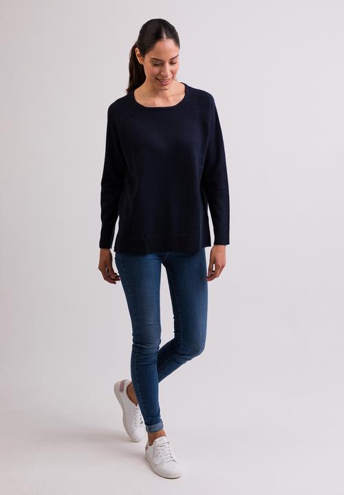 Immagine prodotto Cash-Mere Kaschmir Rundhals Pullover mit Seitenschlitzen (L)