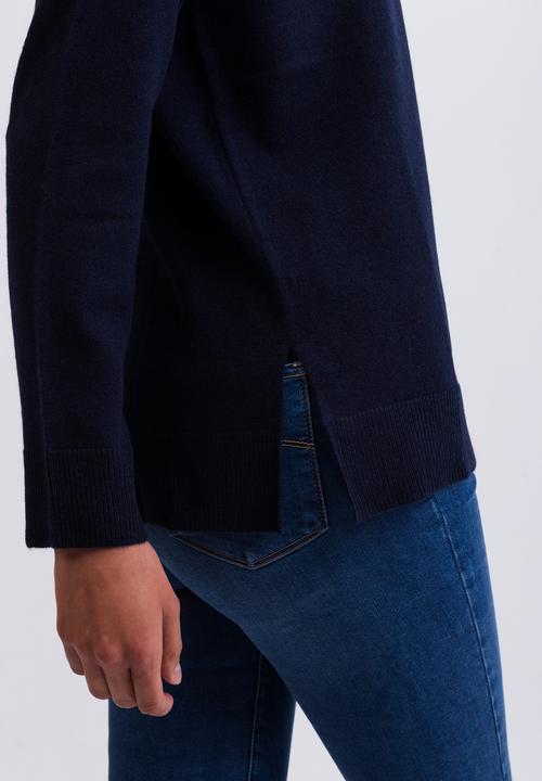 Immagine prodotto Cash-Mere Kaschmir Rundhals Pullover mit Seitenschlitzen (L)