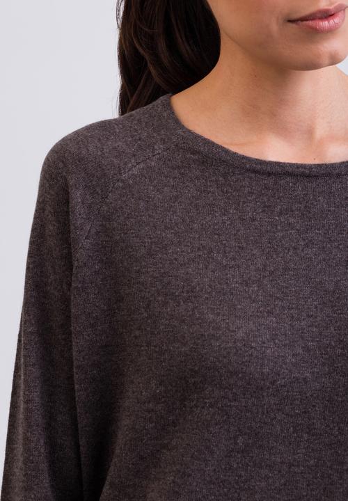 Actual product image Cash-Mere Kaschmir Rundhals Pullover mit Seitenschlitzen (M)