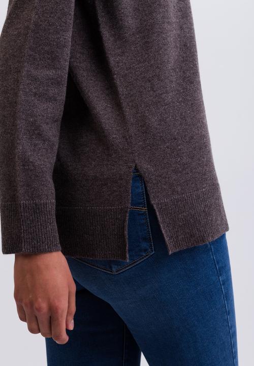 Actual product image Cash-Mere Kaschmir Rundhals Pullover mit Seitenschlitzen (M)