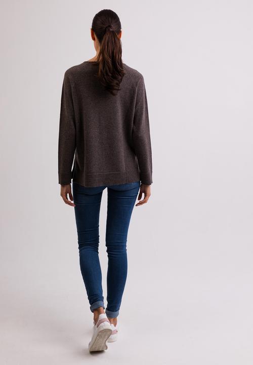 Produktbild Cash-Mere Kaschmir V-Ausschnitt Pullover mit Seitenschlitzen (S)