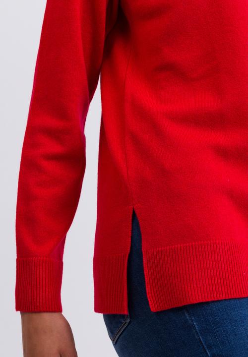 Image du produit Cash-Mere Kaschmir Rundhals Pullover mit Seitenschlitzen (S)