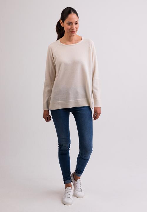 Immagine prodotto Cash-Mere Kaschmir Rundhals Pullover mit Seitenschlitzen (XS)