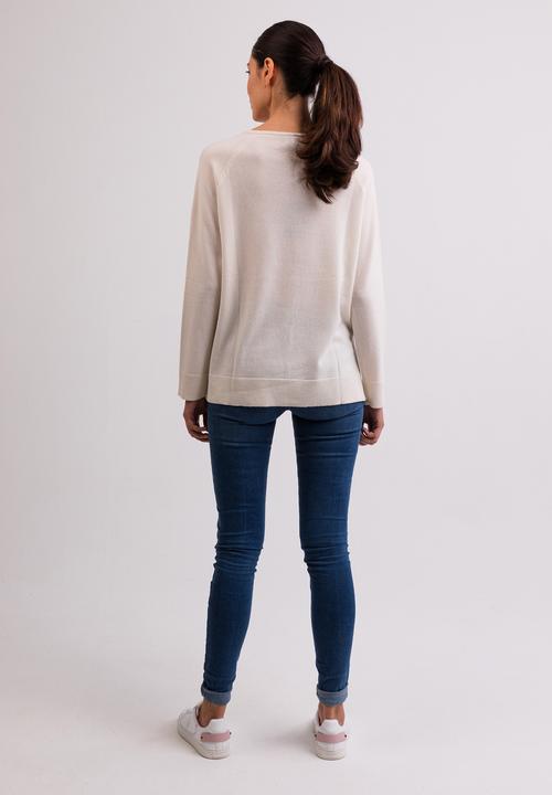 Immagine prodotto Cash-Mere Kaschmir Rundhals Pullover mit Seitenschlitzen (XS)