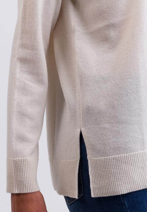 Immagine prodotto Cash-Mere Kaschmir Rundhals Pullover mit Seitenschlitzen (XS)