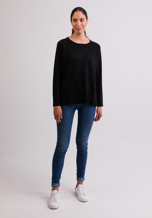 Immagine prodotto Cash-Mere Kaschmir Rundhals Pullover mit Seitenschlitzen (XS, XL)