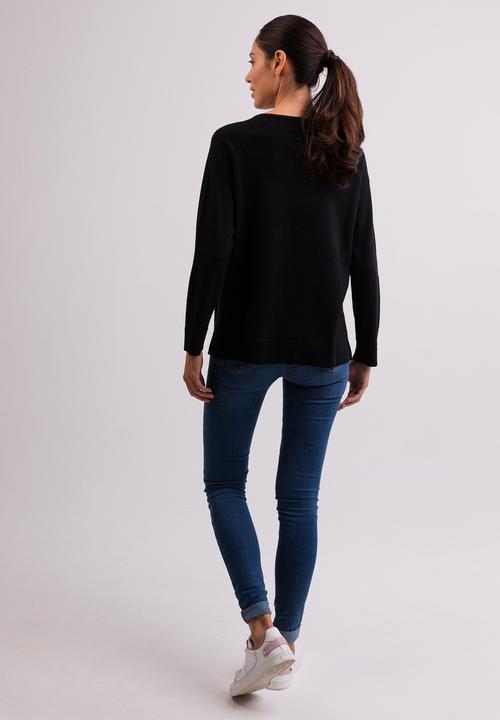 Immagine prodotto Cash-Mere Kaschmir Rundhals Pullover mit Seitenschlitzen (XS, XL)