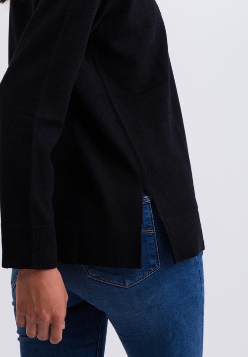 Immagine prodotto Cash-Mere Kaschmir Rundhals Pullover mit Seitenschlitzen (XS, XL)