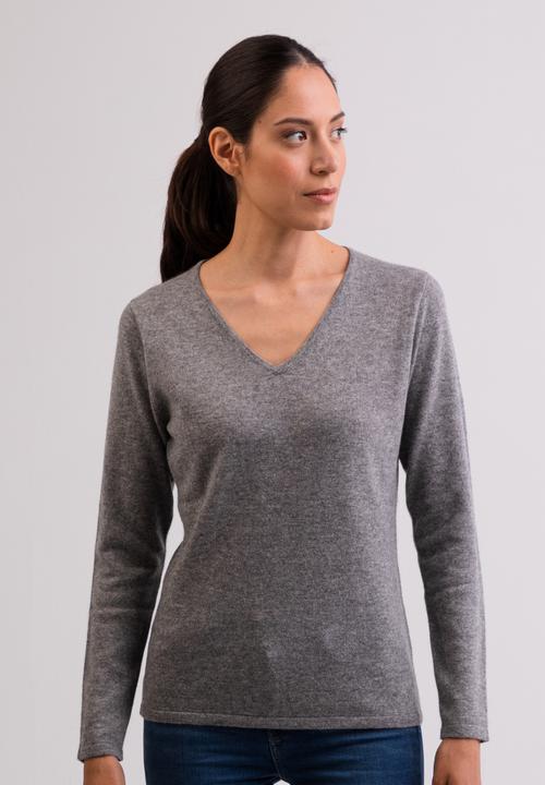 Cash-Mere Kaschmir V-Ausschnitt Pullover (XS)