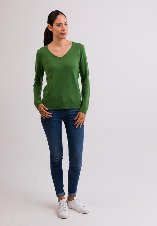 Actual product image Cash-Mere Kaschmir V-Ausschnitt Pullover (L)