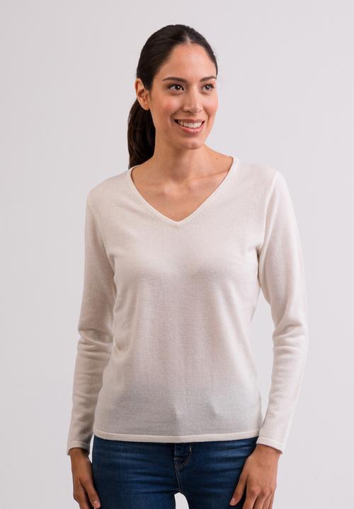 Cash-Mere Kaschmir V-Ausschnitt Pullover (XS)