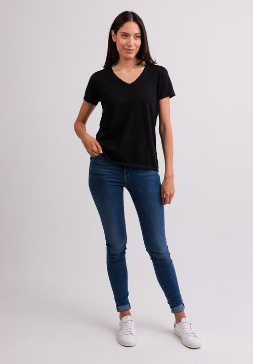 Actual product image Cash-Mere Kaschmir T-Shirt mit V-Ausschnitt (XS)