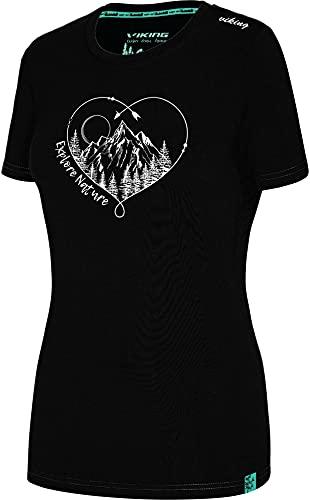 Viking Europe Bamboo Light T-Shirt Damen schwarz Grösse M 2022 Kurzarmshirt (M)