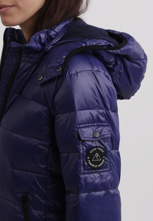 Immagine prodotto Cash-Mere Daunenjacke mit Kapuze und Kaschmirfutter in glänzender Optik (XS)