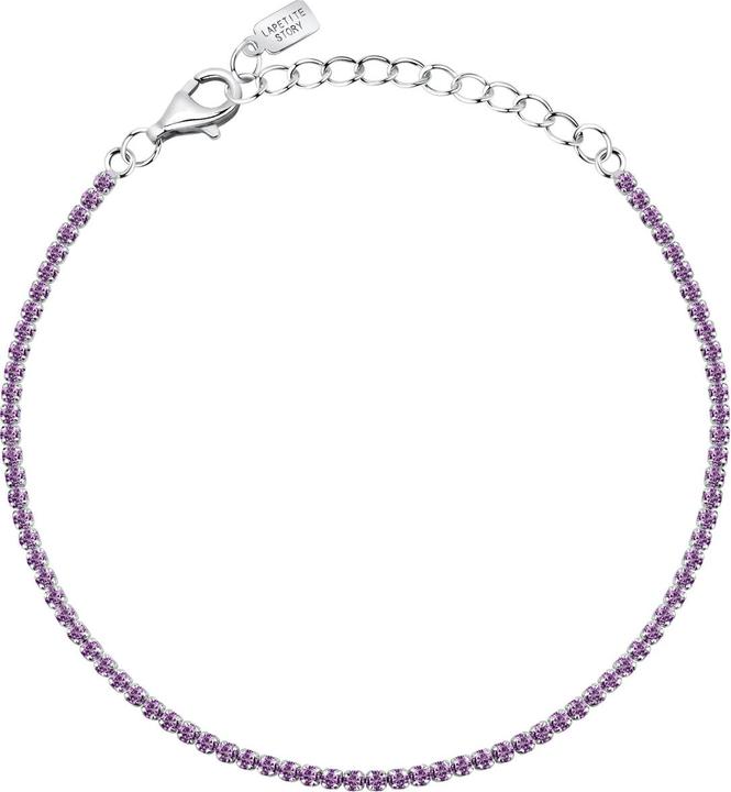 La Petite Story - Silver tennis bracelet with pink zircons Silver LPS05AWV64 (19 cm, Silber 925)