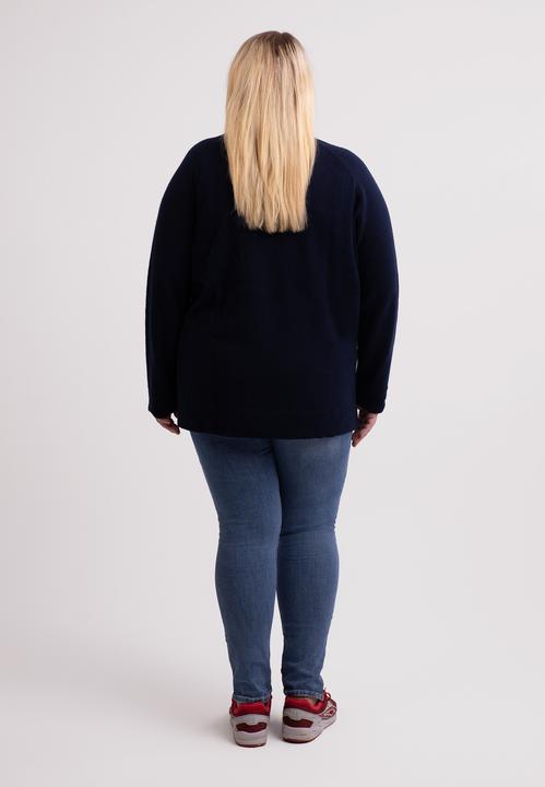 Produktbild Cash-Mere Kaschmir V-Ausschnitt Pullover mit Seitenschlitzen (3XL)