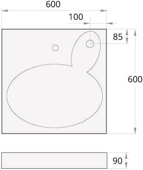 Image du produit Ideal Standard LAVABO CLARO+SIPHON+HANGERS 60X60CM