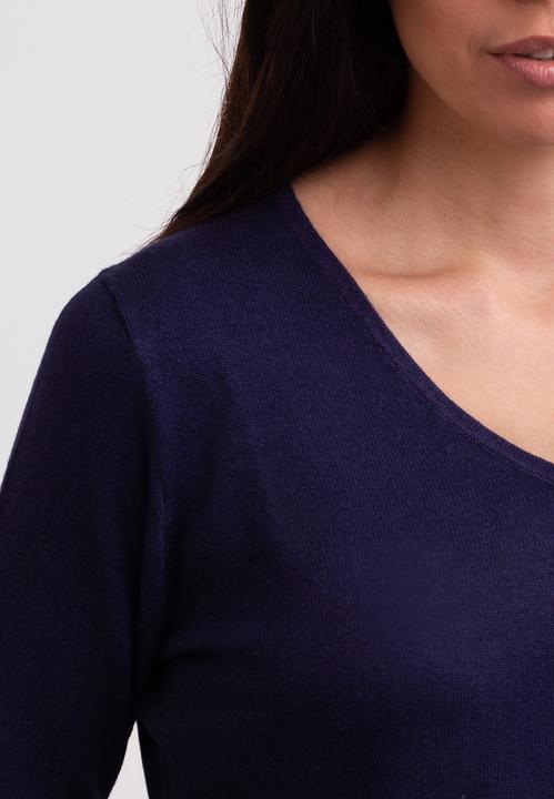 Actual product image Cash-Mere Seide Kaschmir V-Ausschnitt Pullover (XL)