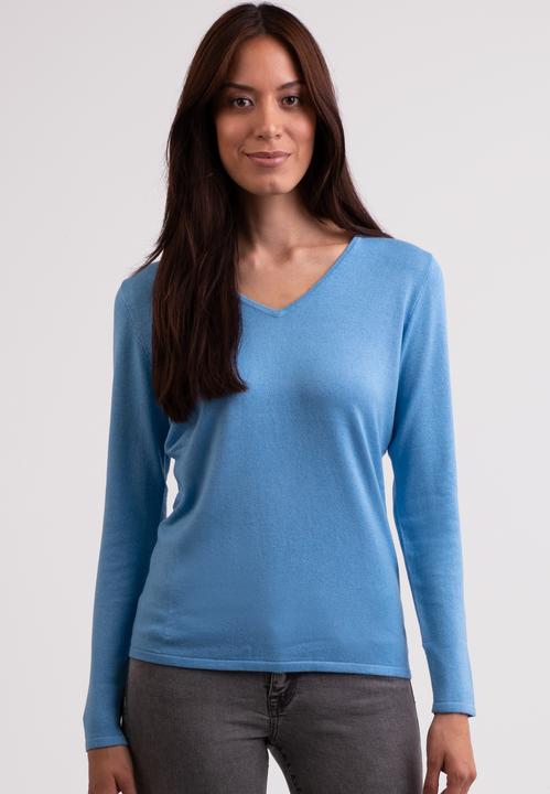 Cash-Mere Seide Kaschmir V-Ausschnitt Pullover
