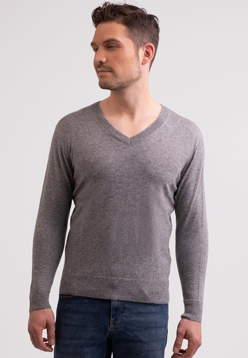 Cash-Mere Recycelter Kaschmir V-Ausschnitt Pullover
