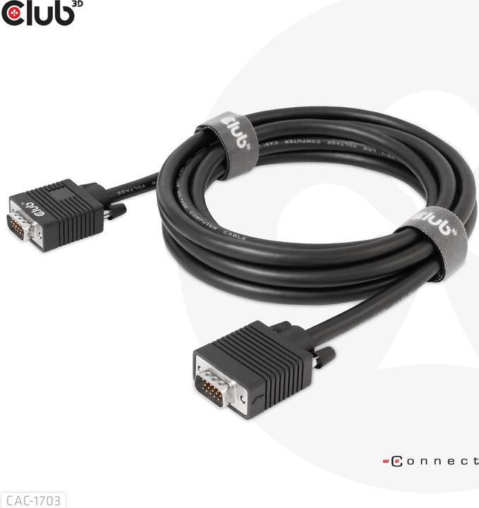 Image du produit Club 3D Club3D câble VGA > VGA mâle/mâle (3 m, VGA)