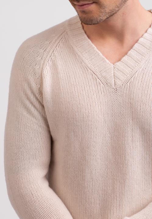 Actual product image Cash-Mere Recycelter Kaschmir V-Ausschnitt Pullover (M)