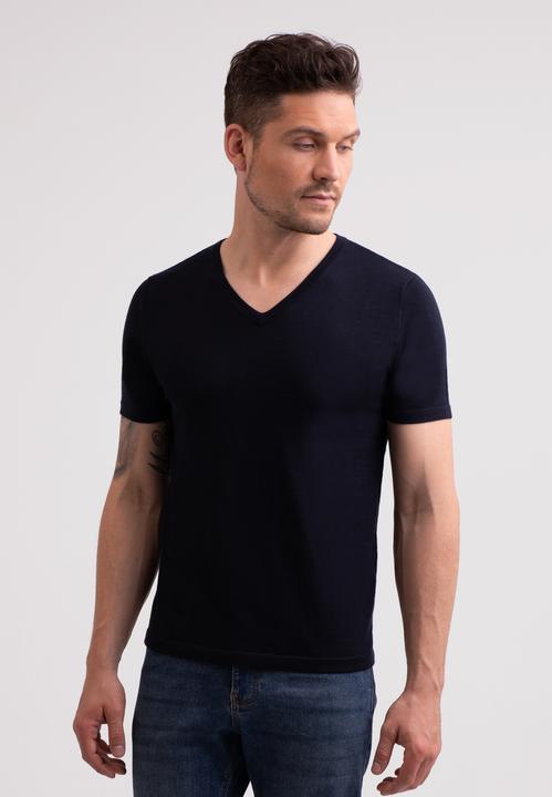 Cash-Mere Kaschmir T-Shirt mit V-Ausschnitt