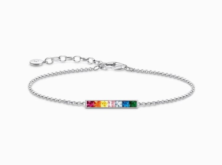 Immagine prodotto Thomas Sabo Bracciale pietre colorate argento (19 cm, Argento 925)