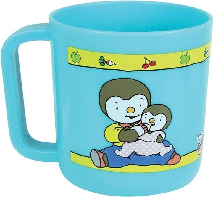 Actual product image crockery set soup plate, mug, straw goblet and 1 children's lunch box jemini t'choupi