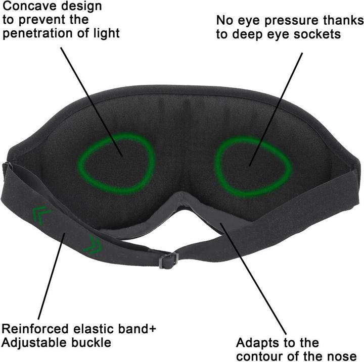 Actual product image Intirilife 3D sleep mask (Sleeping mask)