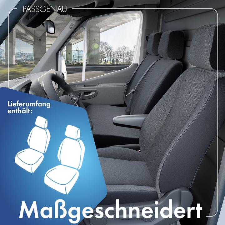 Produktbild Walser Sitzbezüge für Renault Kangoo Typ W vorne zwei Einzelsitze aus Kunstleder BJ 2008 - heute