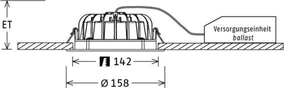 Produktbild LTS LED-Einbaudownlight (1070 lm)