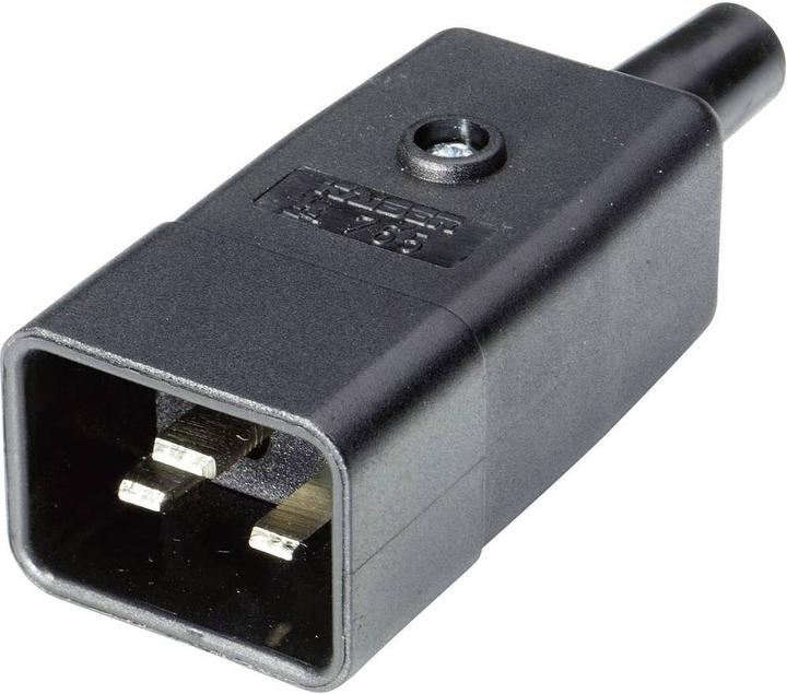 Actual product image Kaiser 765/sw/C IEC connector 765 Plug, straight Total number of poles: 2 +