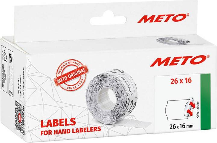 METO Price labels 9506169 Permanent labels width: 26 mm label height: 16 mm red 1 pc.