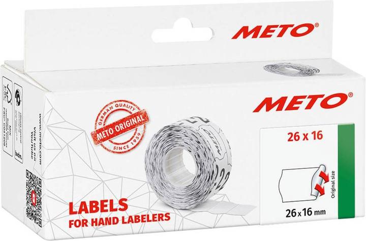 METO Price labels 9506167 Permanent label width: 26 mm label height: 16 mm White 1 pc.