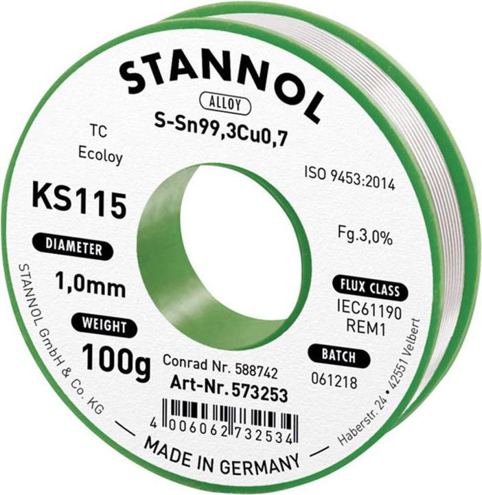 Stannol KS115 Lötzinn (Lötspulenkit)