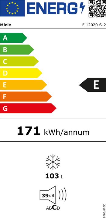 Energie-Label Miele F 12020 S-2 (Freistehend, 103 l)