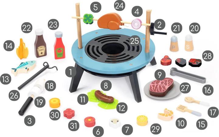 Actual product image UMU Grill Set aus Holz