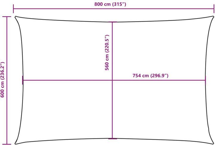 Image du produit VidaXL Voile d'ombrage (6 x 8 m)