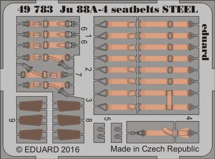 Image du produit Eduard Ju 88A-4 seatbelts STEEL pour ICM