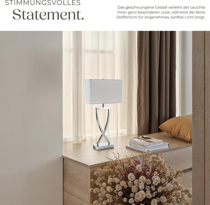Image du produit tectake lampe de table Avina, design moderne, 60W (E27)